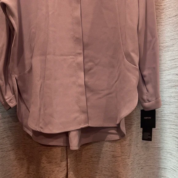 Alfani Light Blue Textured Top - Picture 8 of 10